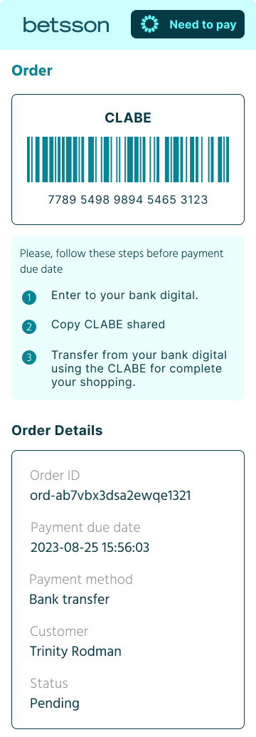 Payment reference light Payment reference light